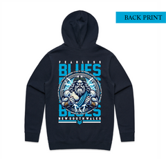 Titan Blues Stencil Hoodie (Front & Back print)